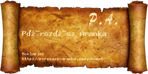 Pórszász Aranka névjegykártya